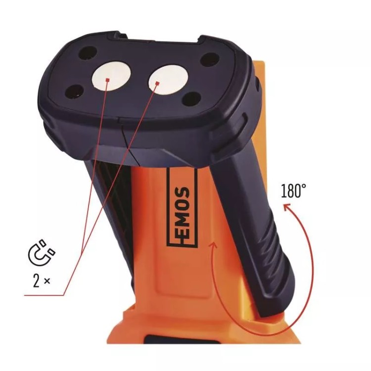 Emos P4111 Svítilna pracovní COB LED + LED 350 lm, 3x AA