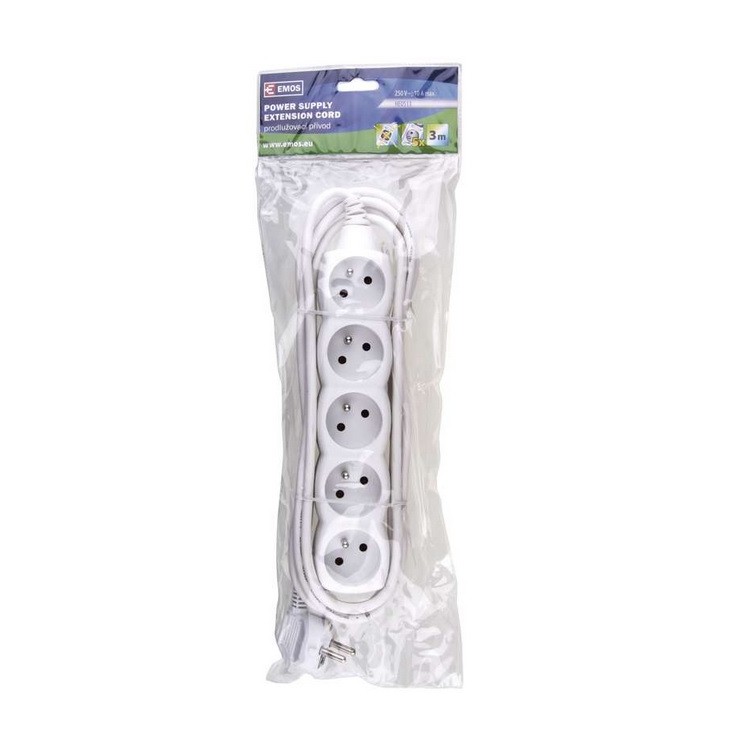 Prodlužovák 5 zásuvek 3 m ~250 V/10 A
