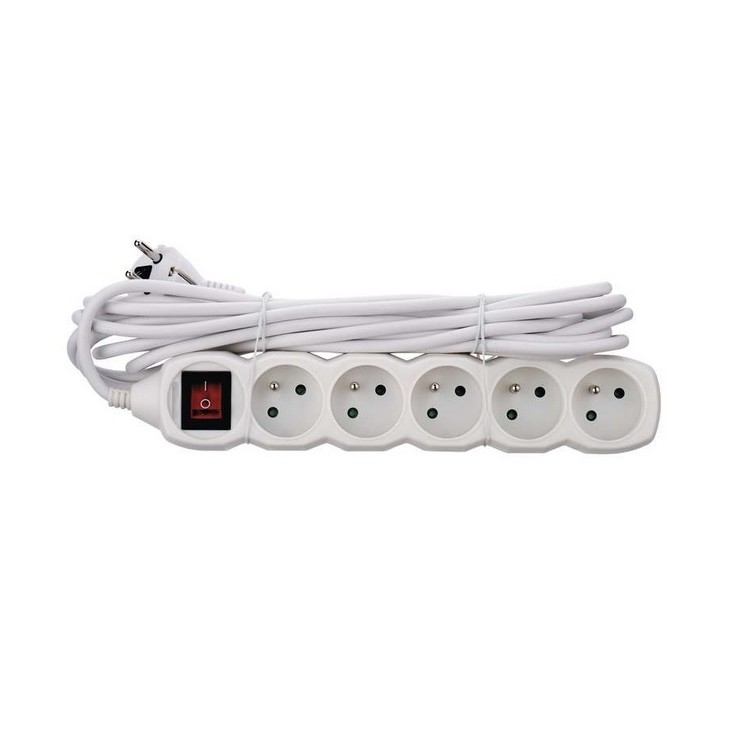 Prodlužovák 5 zásuvek 5 m+vyp~250 V/10 A