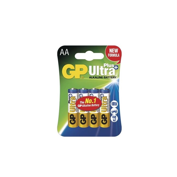 Alkalická baterie GP Ultra plus LR6 (AA) 4 ks