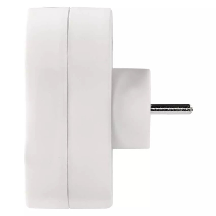 Emos P0062 Zásuvka rozbočovací 2x kulatá s vypínačem, bílá