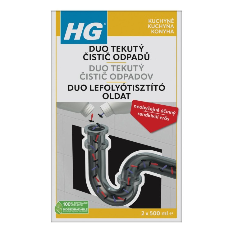 HG 343 Tekutý duo čistič odpadů 1 l