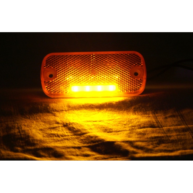 Svítilna poziční W128 oranž. LED vč. odrazky