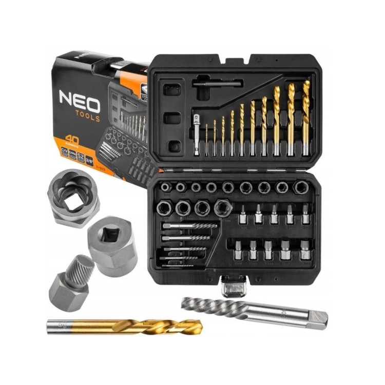 NEO TOOLS 11-923 Sada na zalomené šrouby 40ks