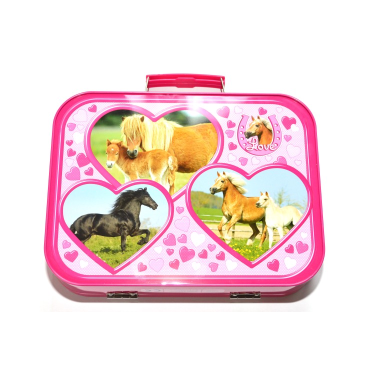 Puzzle v kufříku "Koně"