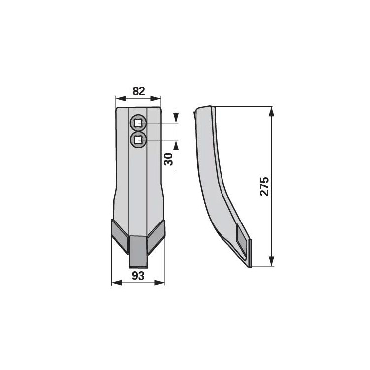 Väderstad  489233 Špice s karbidem 90 mm