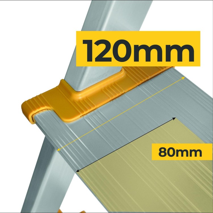 Schůdky AL 1x4 MAX jednostranné s madlem