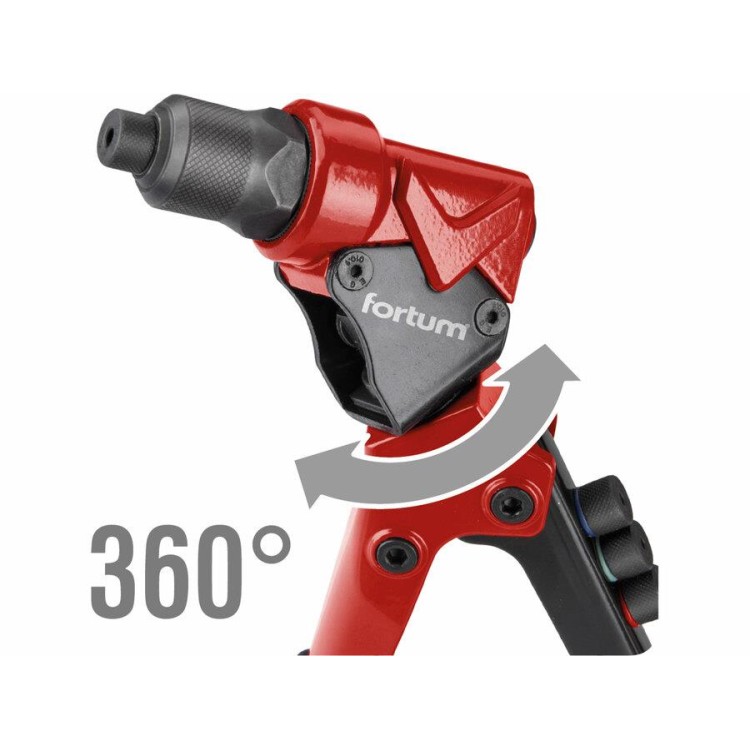 Extol 4770628 Kleště nýtovací s otočnou hlavou COMBO, pro nýt. matice M3-M6