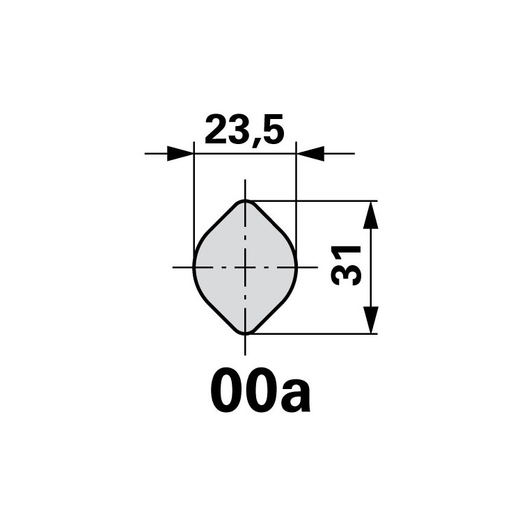 Trubka profilová, citron 23,5x31 plný (profil 00a)