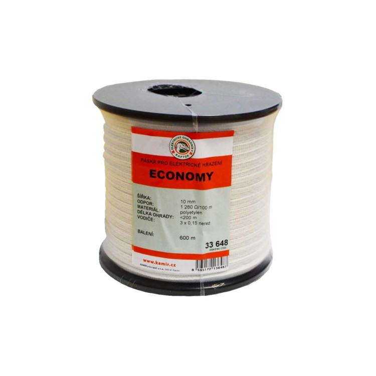 3648 Polyetylenová páska pro elektrické ohradníky ECONOMY 10 mm