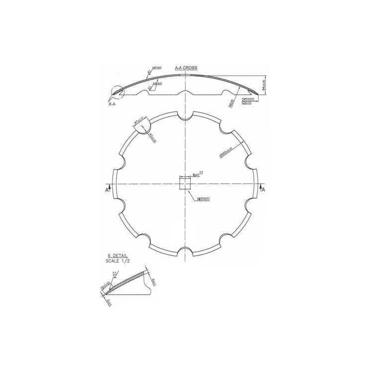 KM060017 Disk zubatý 660 41x41 6 mm