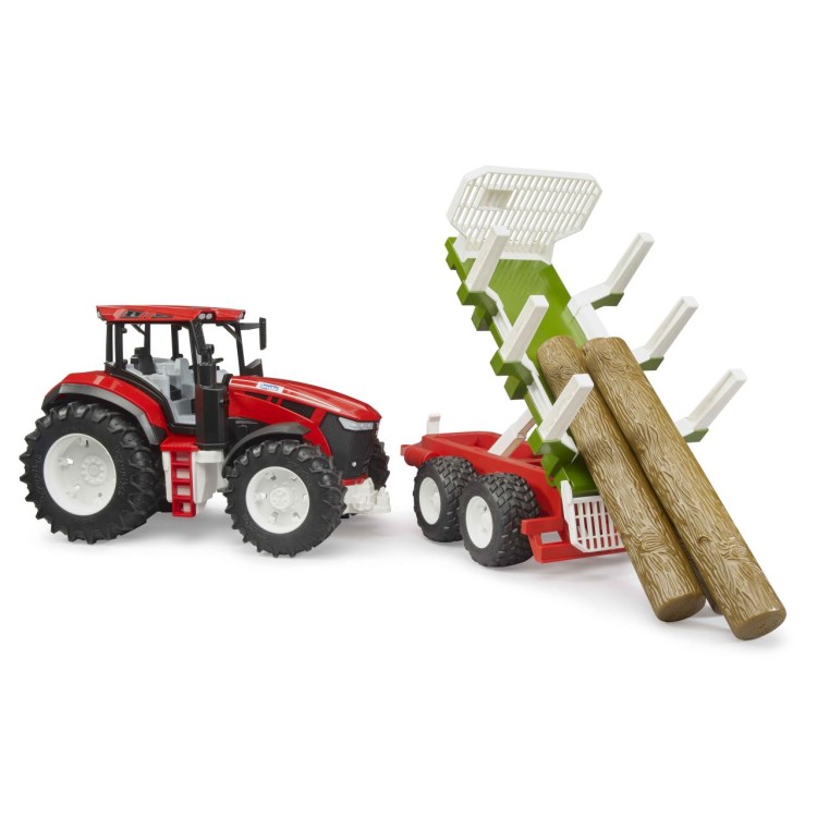 Bruder 3453 ROADMAX Traktor s přívěsem na dřevo a 3 klády