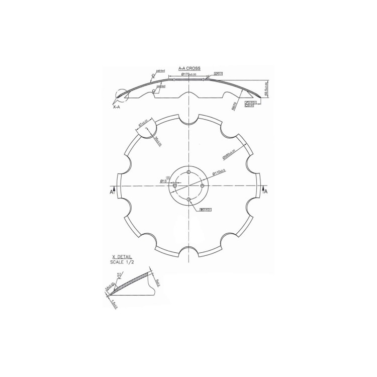 Disk 580mm zubatý Terradisc