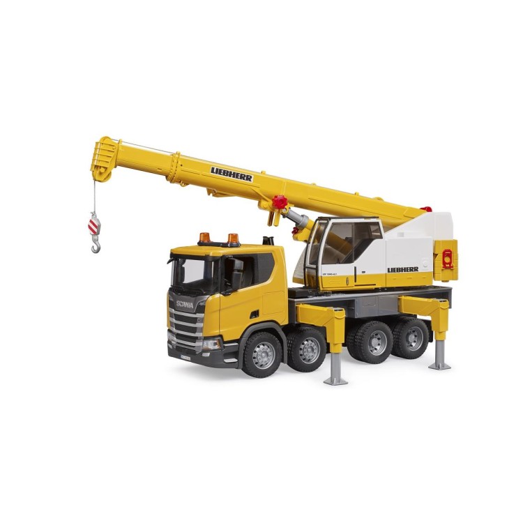 Bruder 3571 SCANIA 560R jeřáb Liebherr se světelným a zvukovým modulem