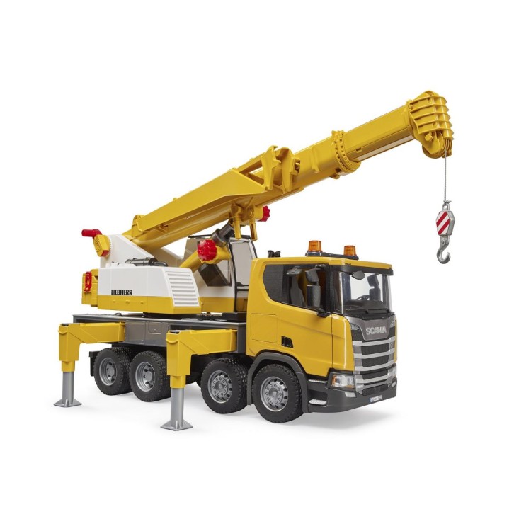 Bruder 3571 SCANIA 560R jeřáb Liebherr se světelným a zvukovým modulem