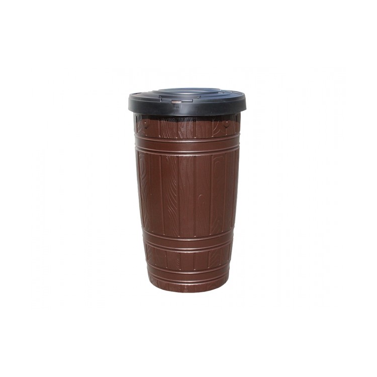 Sud na vodu WOODCAN s víkem imitace dřeva hnědý 265l