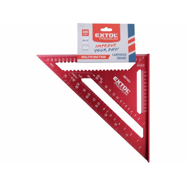 Extol 8825101 Úhelník tesařský/truhlářský víceúčelový, 300mm, kov