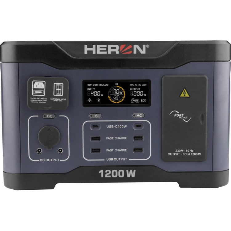 HERON 8896801 Stanice nabíjecí, 1200W, 921Wh