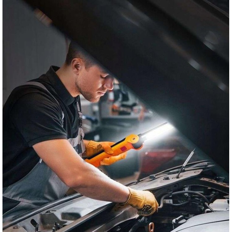 SOLIGHT WM20 pracovní nabíjecí LED lampa, 500lm + 70lm, COB, Li-Ion, USB