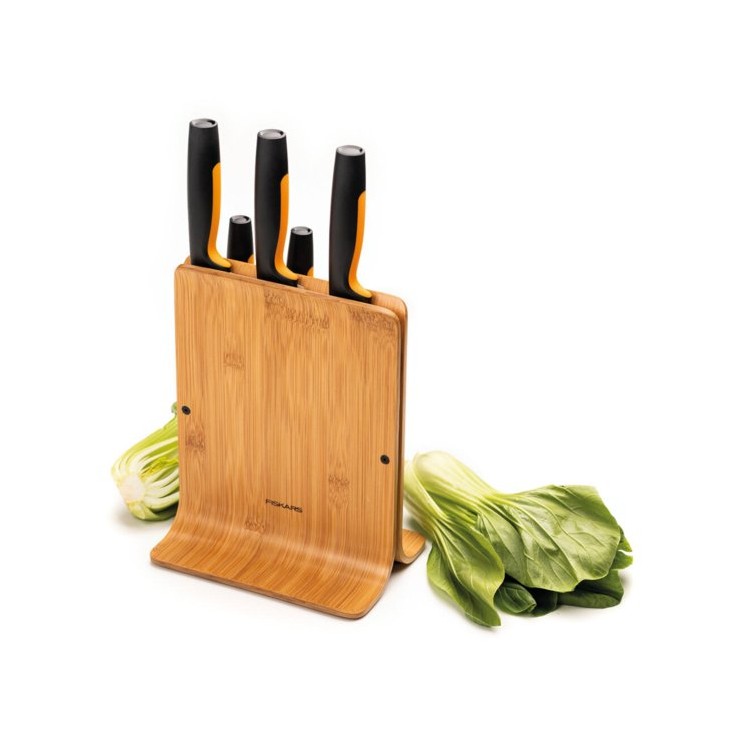 Fiskars 1057552 Bambusový blok s pěti noži Functional Form