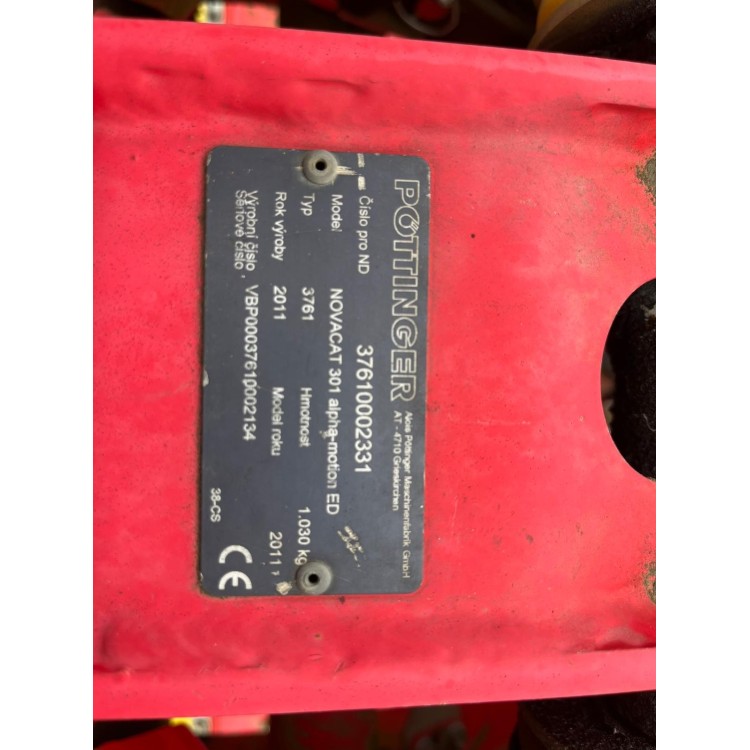 Čelní diskový žací stroj PÖTTINGER NOVACAT 301 alpha-motion ED