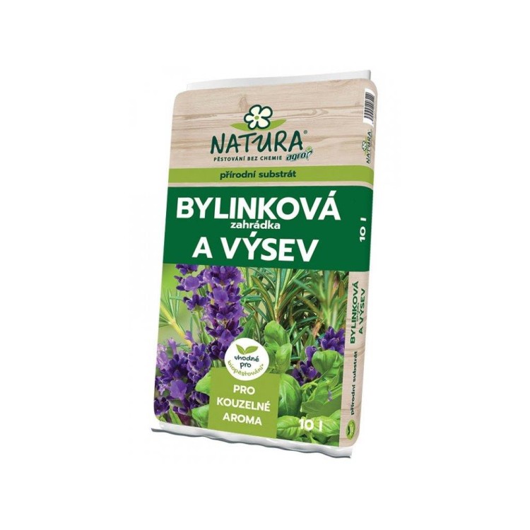 AGRO NATURA substrát Bylinková zahrádka a výsev 10 l