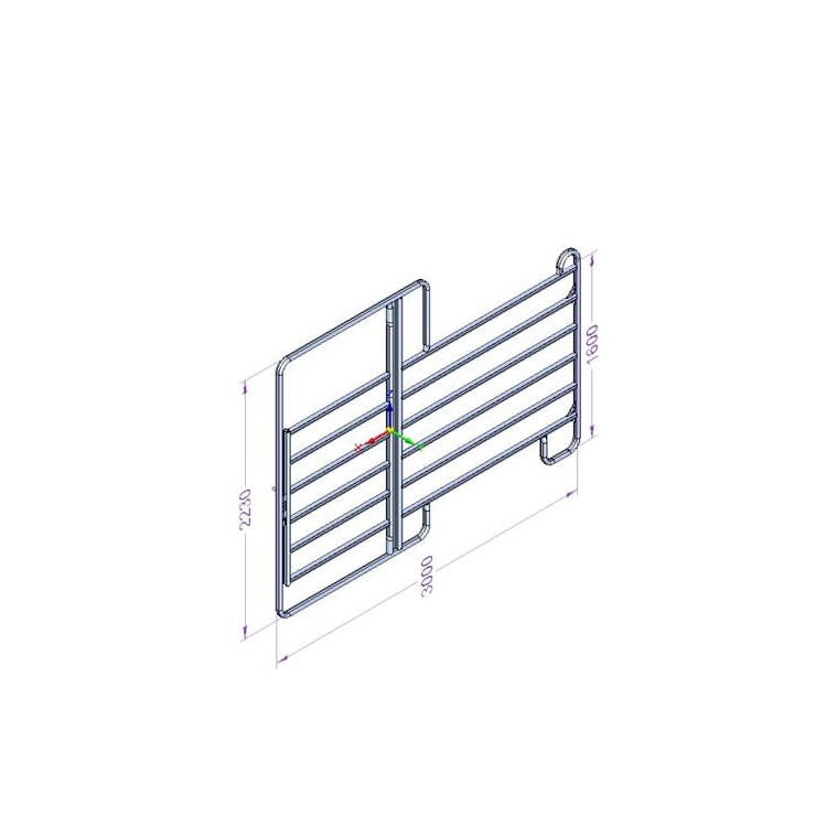 Panel Texas 3 m s dvířky  rozměr 2100x3000 mm