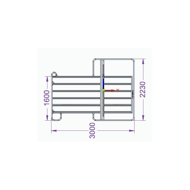 Panel Texas 3 m s dvířky  rozměr 2100x3000 mm