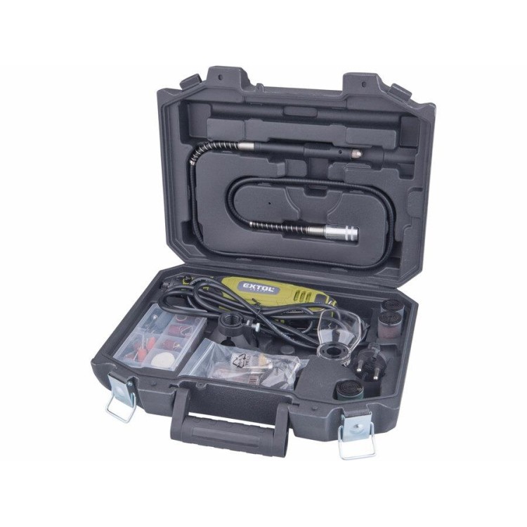 EXTOL 404177 Bruska přímá s ohebným nástavcem, 210ks, 135W