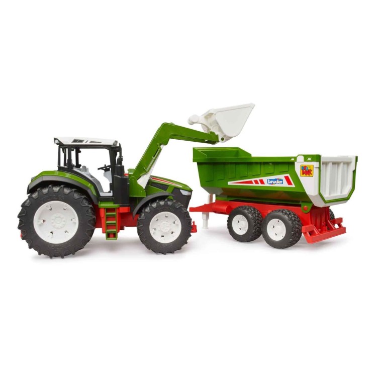 Bruder 3452 ROADMAX Traktor s čelním nakladačem a vozem
