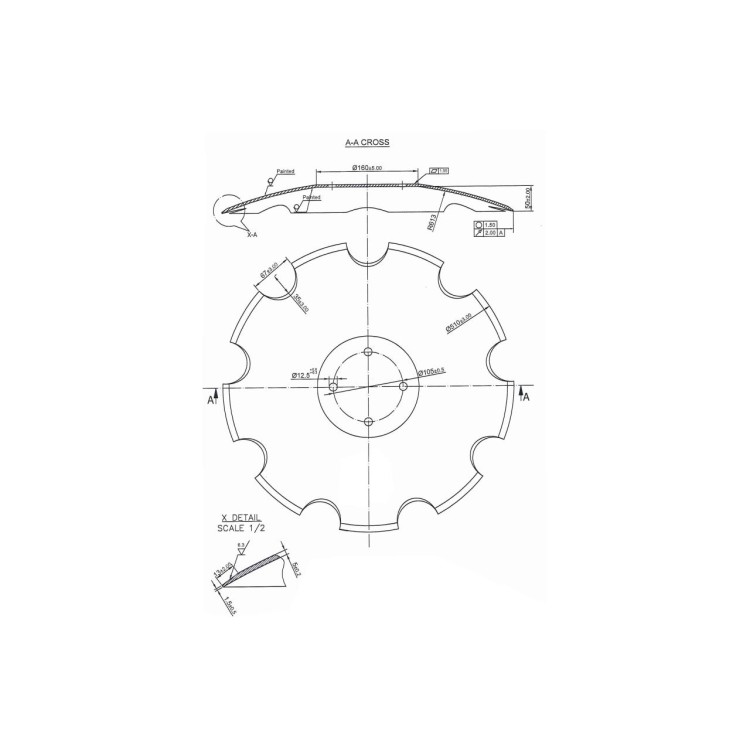 Lemken 34910027 Disk zubatý 510x5 4-díry
