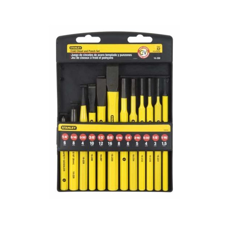 STANLEY 4-18-299 Sada sekáčů, průbojníků a důlčíků