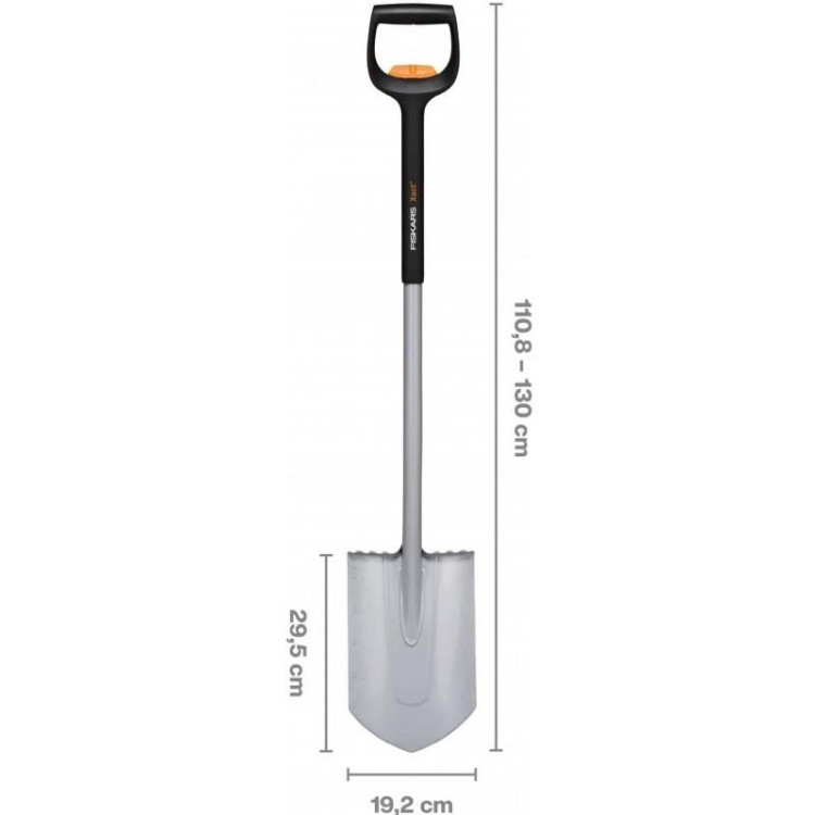 FISKARS 1066732 Teleskopický špičatý rýč
