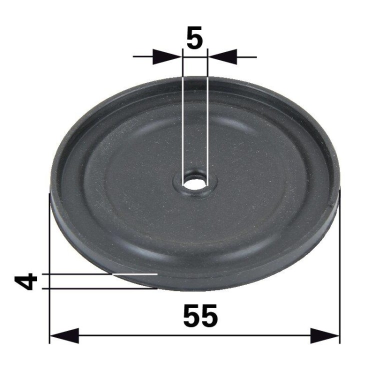 DeLaval 95850701 Gumová membrána vnější prům. 55 mm