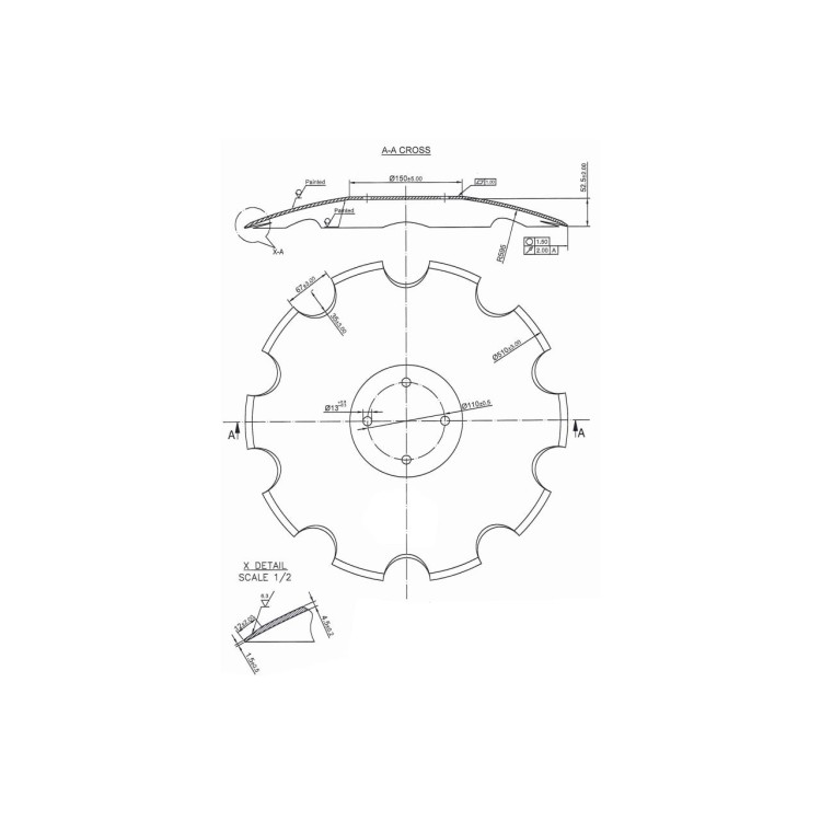 Disk zubatý 510 4díry