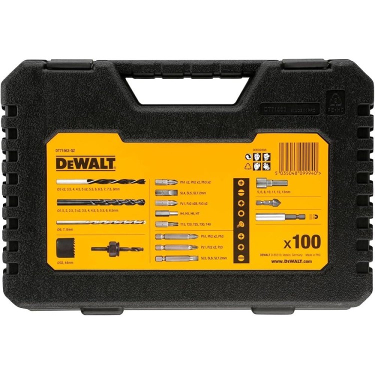 DEWALT DT71563 sada vrtáků a bitů 100 ks