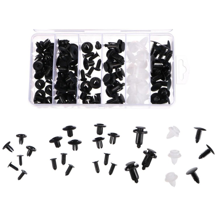 SIXTOL SX1234 Sada spon, příchytek a kolíků pro čalounění vozidel 100ks