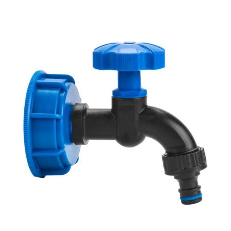 Víčko IBC S60x6 s kohoutkem 1/2" a přípojkou na rychlospojku