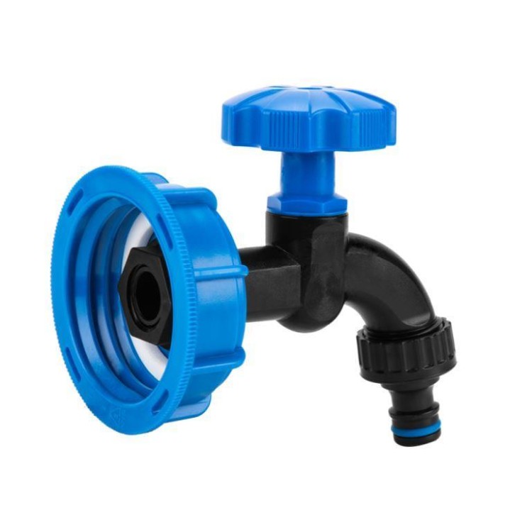 Víčko IBC S60x6 s kohoutkem 1/2" a přípojkou na rychlospojku