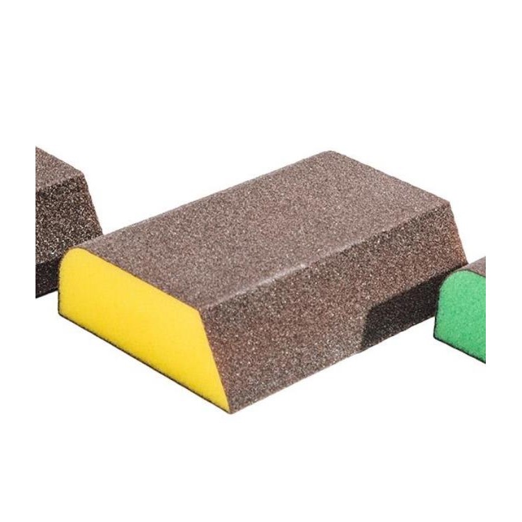 XTLINE Brusná houba tuhá zkosená 100x70x25 mm, zr. 120