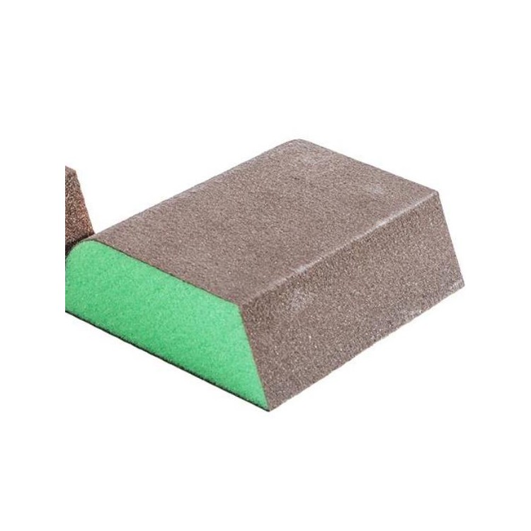 XTLINE Brusná houba tuhá zkosená 100x70x25 mm, zr. 80