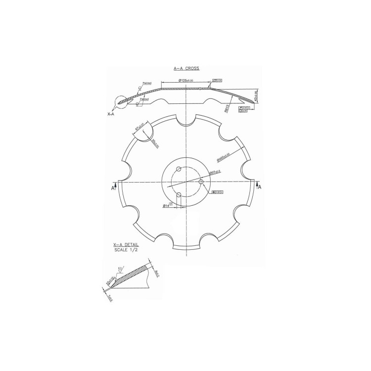 23246102 Disk Zubatý 460x4 3 díry