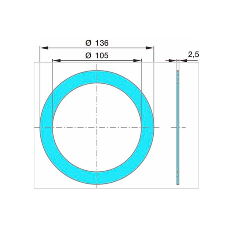 Kroužek těsnící 136x105x2,5