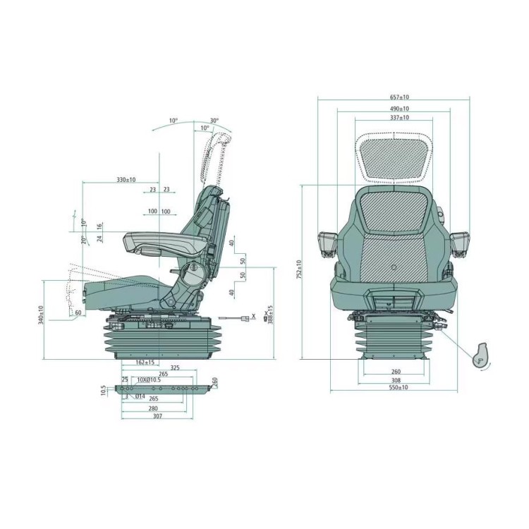PROBOSS AS4550 Pneumatická sedačka