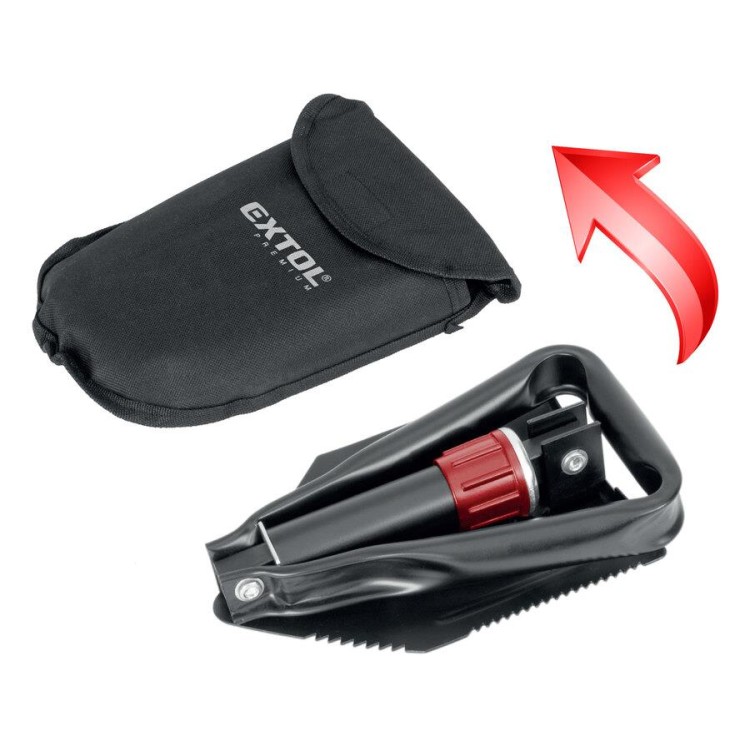 EXTOL PREMIUM 8877031 Lopatka-motyčka skládací, délka 57cm, šířka 15cm