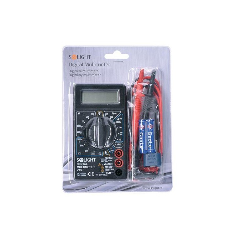 SOLIGHT V15 Multimetr digitální AC/DC500V/10A