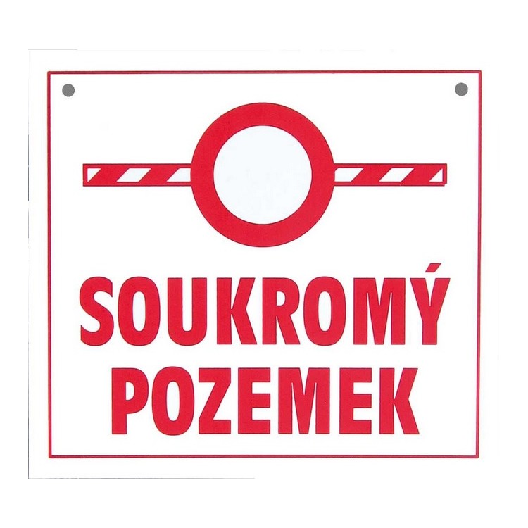 Tabulka varovná SOUKROMÝ POZEMEK