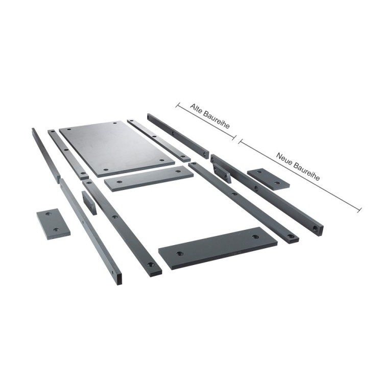 Sada lišt posuvné podlahy ASW, pozice54,55,56, 4ks 38x695mm,1ks 370x695mm