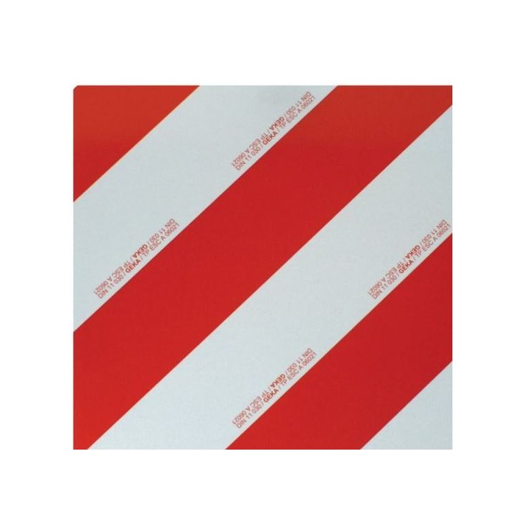 Tabule výstražná 423x423 mm červeno-bílá, kovová