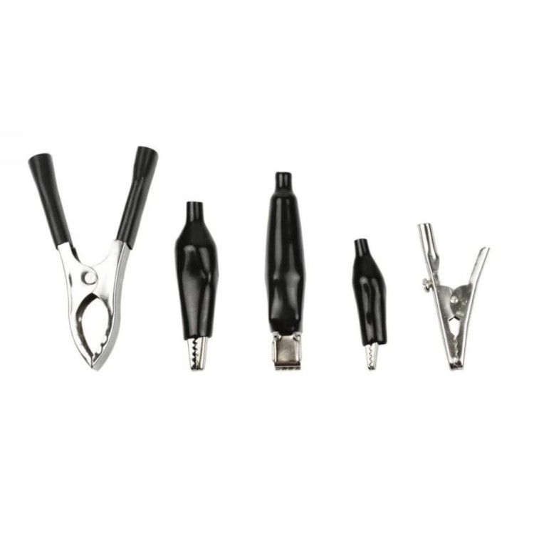 GEKO G03602 Elektrikářské svorky „krokodýl“ na autobaterie, sada 28 ks